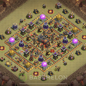 Town Hall Level 10 War Base Design, Anti 3 Stars, Anti Everything, Layout #42