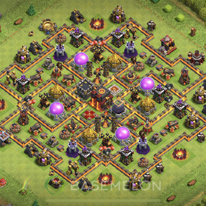 Town Hall Level 10 Farm Base Design, Anti 2 Stars, Hybrid, Layout #427