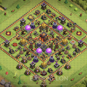 Town Hall Level 10 Farm Base Design, Max Levels, Hybrid, Layout #43