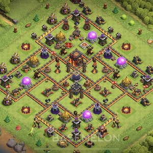 Town Hall Level 10 Farm Base Design, Max Levels, Anti Air, Layout #452