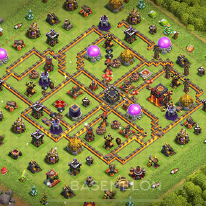 Town Hall Level 10 Trophy/Defense Base Design, Anti P.E.K.K.A, Layout #477