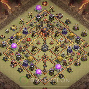 Town Hall Level 10 War Base Design, Anti Air, Layout #531
