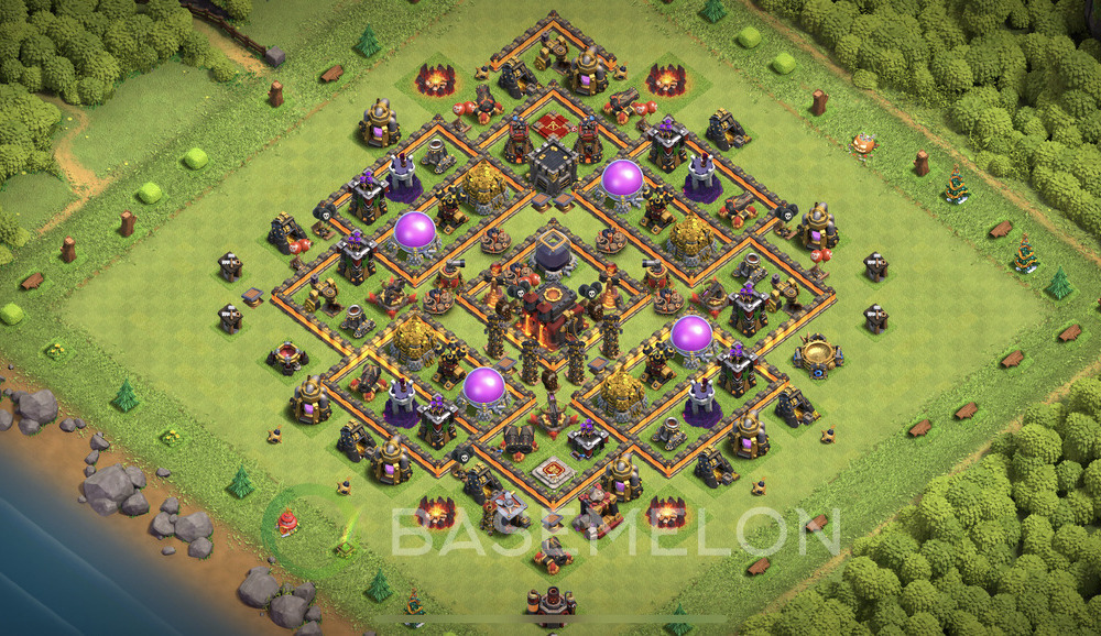 Town Hall Level 10 Farm Base Design 2024, Anti 2 Stars, Hybrid, Layout #565