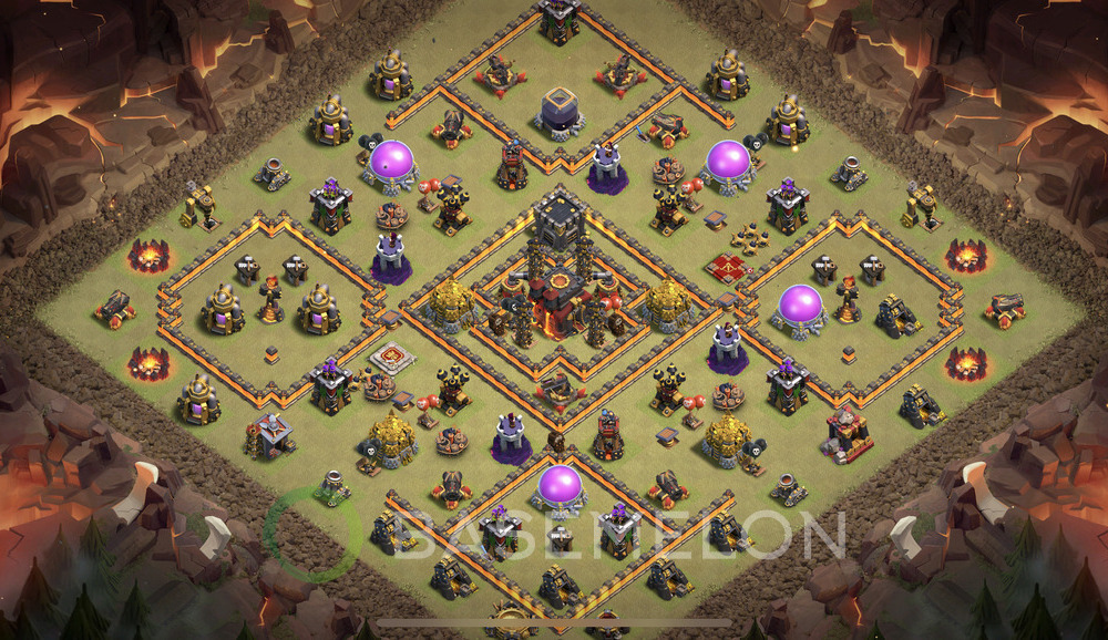 Town Hall Level 10 War Base Design 2024, Max Levels, Anti Air, Layout #61
