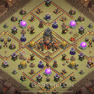 Town Hall Level 10 War Base Design, Max Levels, Anti Air, Layout #61