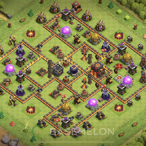 Town Hall Level 10 Trophy/Defense Base Design, Anti 3 Stars, Anti Everything, Layout #651