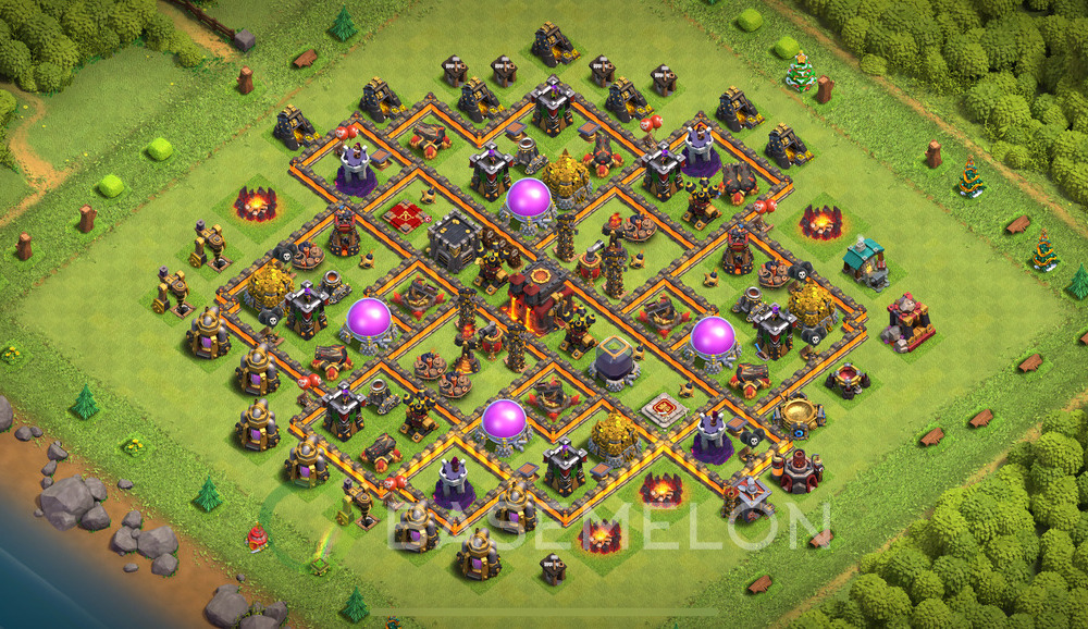 Town Hall Level 10 Trophy/Defense Base Design 2024, Layout #679