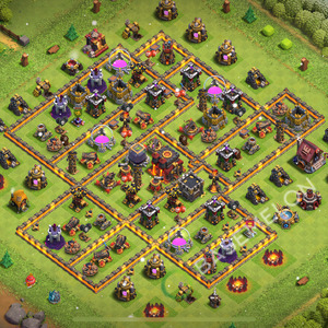 Town Hall Level 10 Trophy/Defense Base Design 2025, Anti Air, Anti 3 Stars, Layout #691