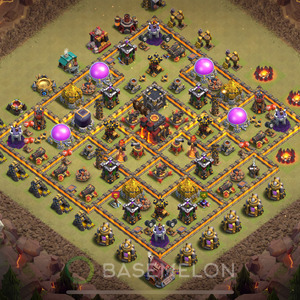 Town Hall Level 10 War Base Design 2025, Anti 3 Stars, Anti Everything, Layout #714