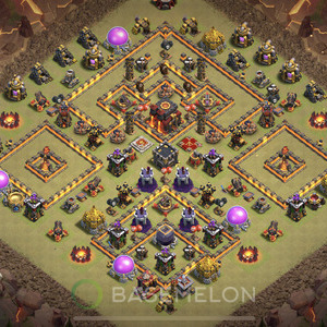 Town Hall Level 10 War Base Design, Max Levels, Anti Everything, Layout #716