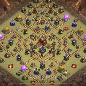 Town Hall Level 10 War Base Design, Anti 2 Stars, Anti Everything, Layout #72