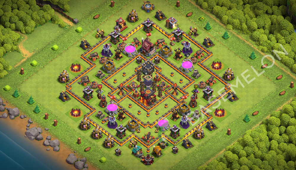 Aldea del Ayuntamiento Nivel 10 para Farming, Anti Todo, Híbrido Diseño 2026, #732