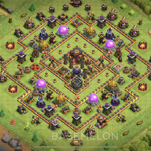 Rathaus Level 10 Farmen Base, Anti Alles, Hybrid, Layout #732
