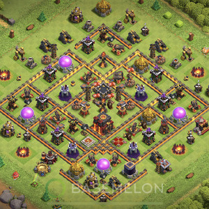 Town Hall Level 10 Trophy/Defense Base Design, Anti 2 Stars, Anti Everything, Layout #751