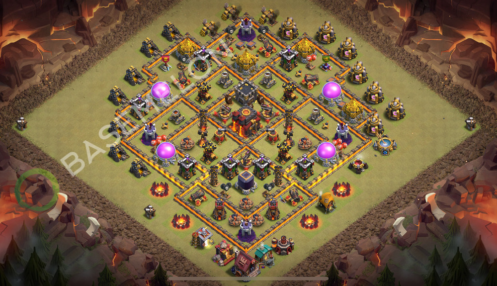 Aldea del Ayuntamiento Nivel 10 para Guerra, Anti 2 Estrellas, Anti Todo Diseño 2025, #783