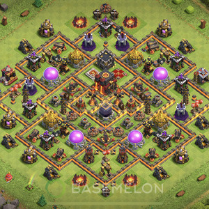 Town Hall Level 10 Farm Base Design, Hybrid, Layout #784