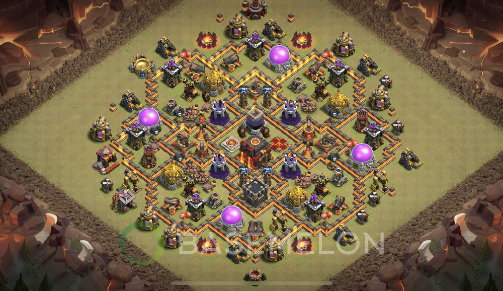 Town Hall Level 10 War Base Design 2024, Anti 3 Stars, Hybrid, Layout #826