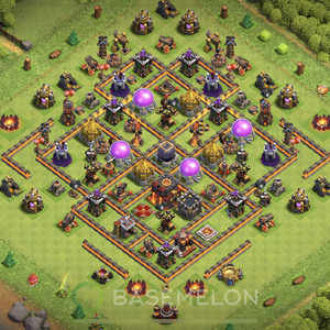 Town Hall Level 10 Farm Base Design, Max Levels, Hybrid, Layout #831