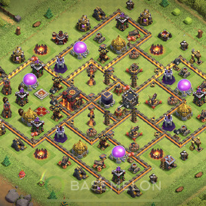 Town Hall Level 10 Farm Base Design, Anti 3 Stars, Layout #837