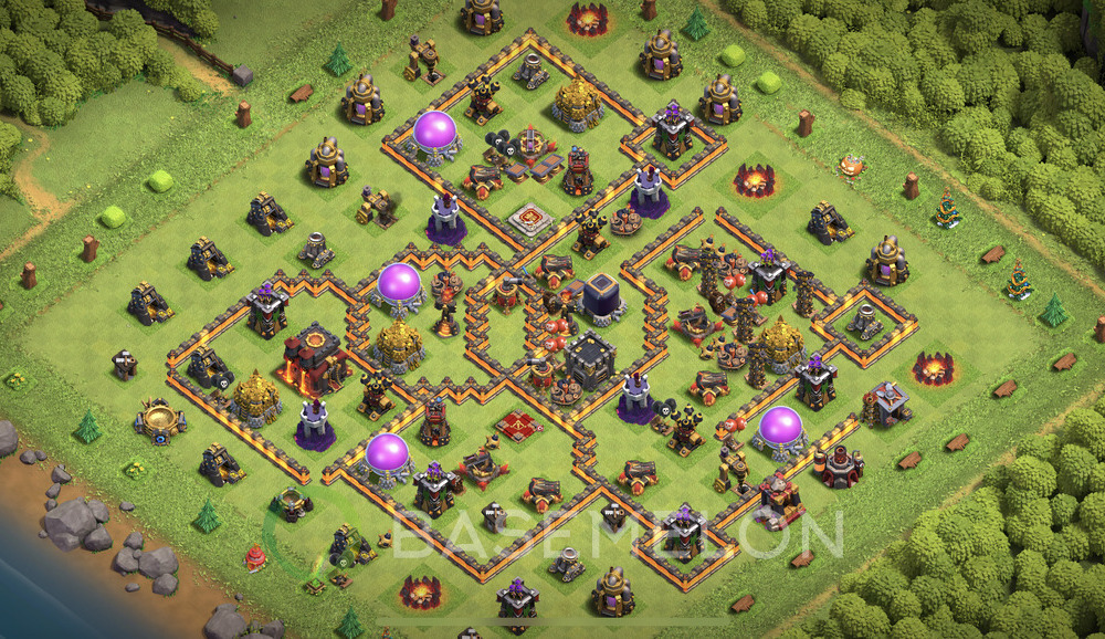 Town Hall Level 10 Trophy/Defense Base Design 2024, Max Levels, Anti 3 Stars, Layout #84