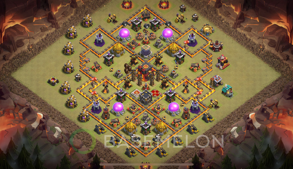 Town Hall Level 10 War Base Design 2024, Anti 2 Stars, Anti Everything, Layout #854