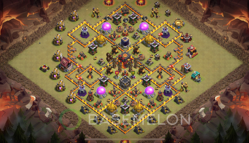 Town Hall Level 10 War Base Design 2025, Anti 2 Stars, Anti Everything, Layout #854