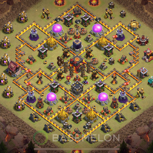 Town Hall Level 10 War Base Design 2025, Anti 2 Stars, Anti Everything, Layout #854