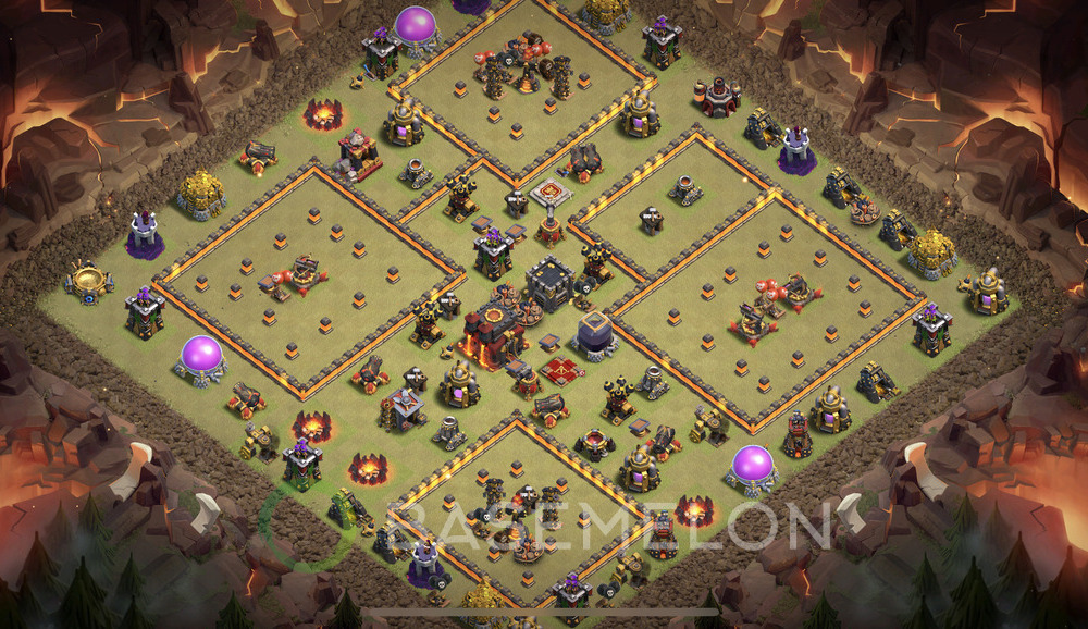 Town Hall Level 10 War Base Design 2024, Anti Everything, Layout #861