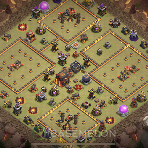 Town Hall Level 10 War Base Design, Anti Everything, Layout #861