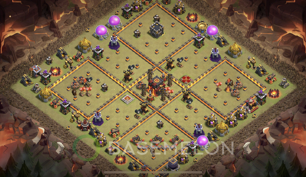 Town Hall Level 10 War Base Design 2024, Anti Everything, Layout #888