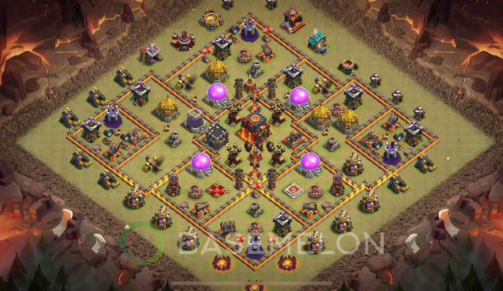 Town Hall Level 10 War Base Design 2024, Max Levels, Anti Everything, Layout #894