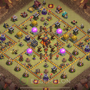 Town Hall Level 10 War Base Design 2025, Max Levels, Anti Everything, Layout #894