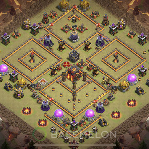 Town Hall Level 10 War Base Design, Anti 3 Stars, Anti Everything, Layout #90
