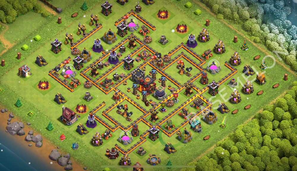 Aldea del Ayuntamiento Nivel 10 para Defensa, Anti Aéreo Diseño 2026, #934