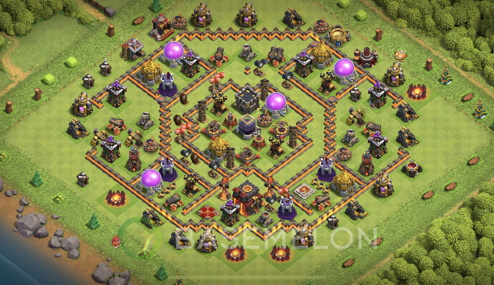 Town Hall Level 10 Farm Base Design 2024, Hybrid, Layout #940