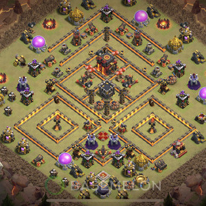 Town Hall Level 10 War Base Design 2025, Max Levels, Anti Everything, Layout #944