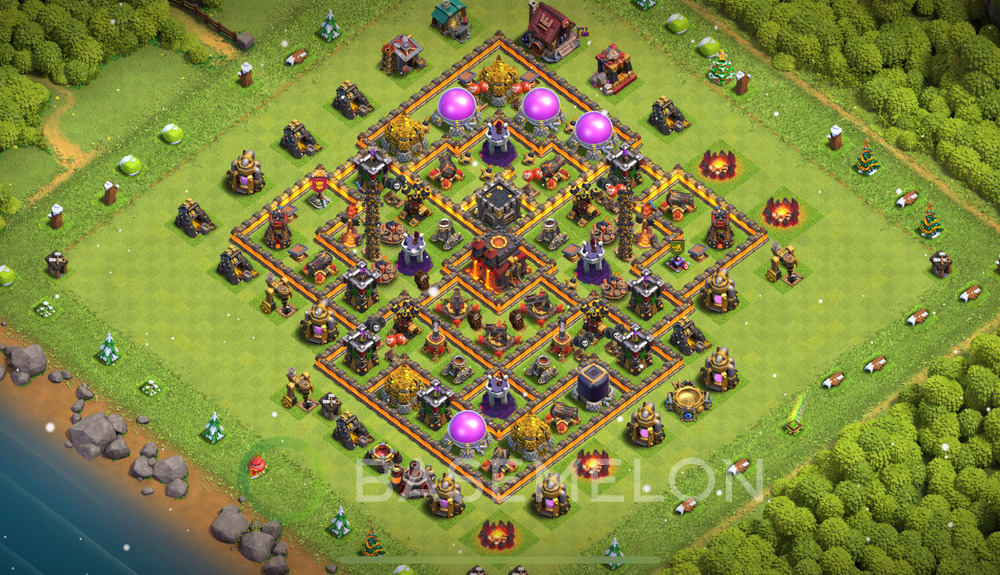 Town Hall Level 10 Trophy/Defense Base Design 2025, Legend League, Layout #946