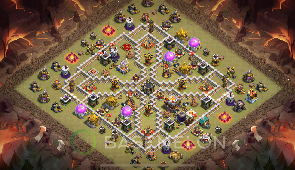 Town Hall Level 11 War Base Design 2024, Anti Everything, Layout #1015