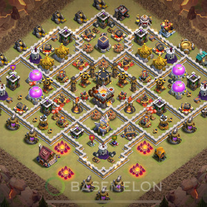 Rathaus Level 11 Krieg Base 2025, Anti 2 Sterne, Anti Alles, Layout #1092