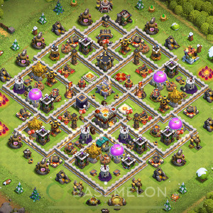 Town Hall Level 11 Farm Base Design 2025, Anti 3 Stars, Hybrid, Layout #1123