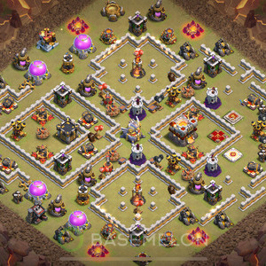 Town Hall Level 11 War Base Design 2025, Anti 2 Stars, Anti Everything, Layout #1186