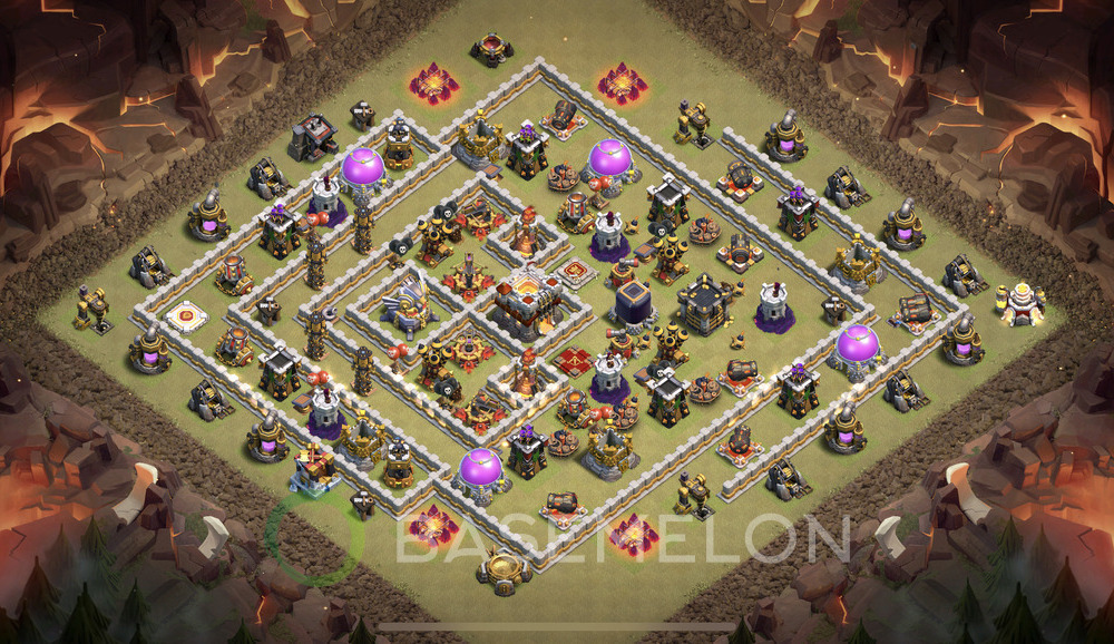 Town Hall Level 11 War Base Design 2025, Anti 3 Stars, Anti Everything, Layout #1194