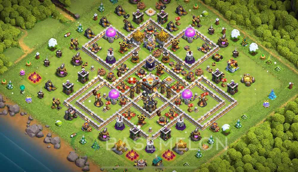 Town Hall Level 11 Trophy/Defense Base Design 2025, Anti P.E.K.K.A, Layout #1200