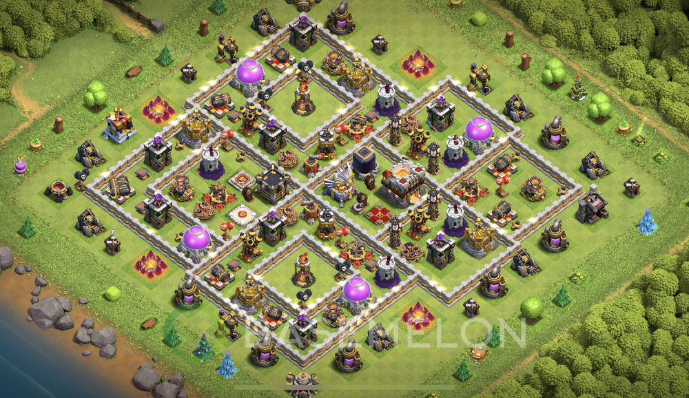 Town Hall Level 11 Farm Base Design 2025, Anti 3 Stars, Hybrid, Layout #1280