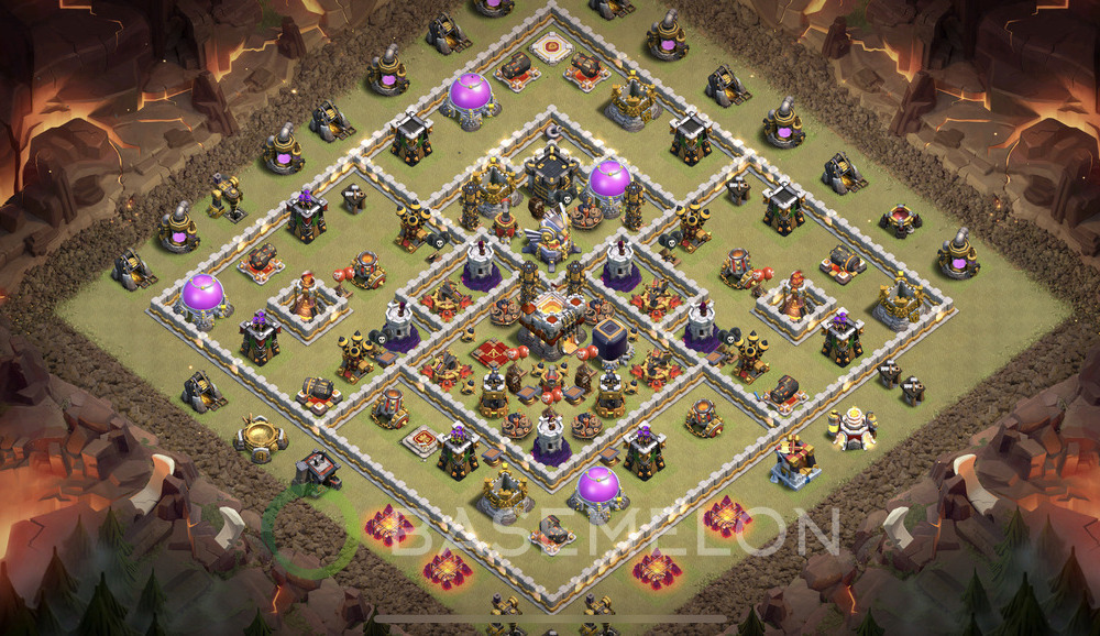 Town Hall Level 11 War Base Design 2025, Anti Air, Layout #1293