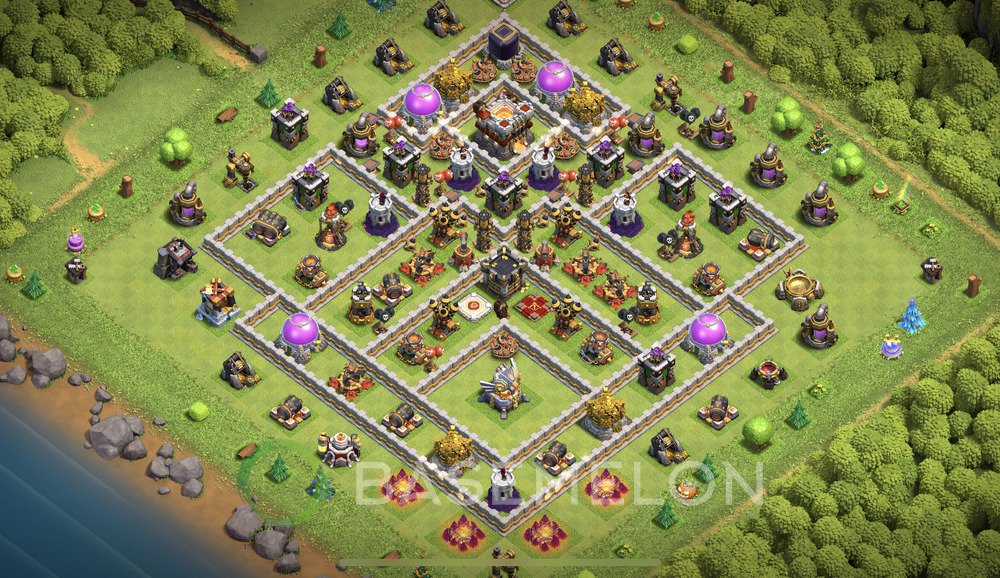 Town Hall Level 11 Trophy/Defense Base Design 2025, Hybrid, Layout #1301