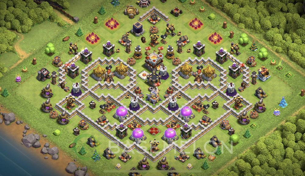 Town Hall Level 11 Trophy/Defense Base Design 2025, Layout #1303