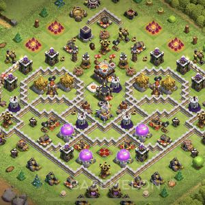 Town Hall Level 11 Trophy/Defense Base Design 2025, Layout #1303