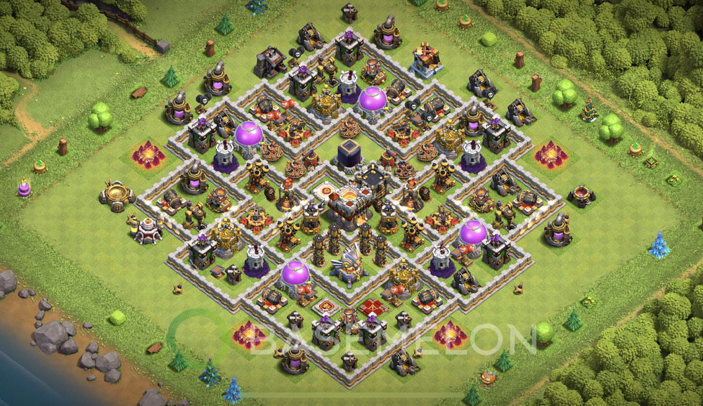 Town Hall Level 11 Farm Base Design 2025, Anti 3 Stars, Hybrid, Layout #1314