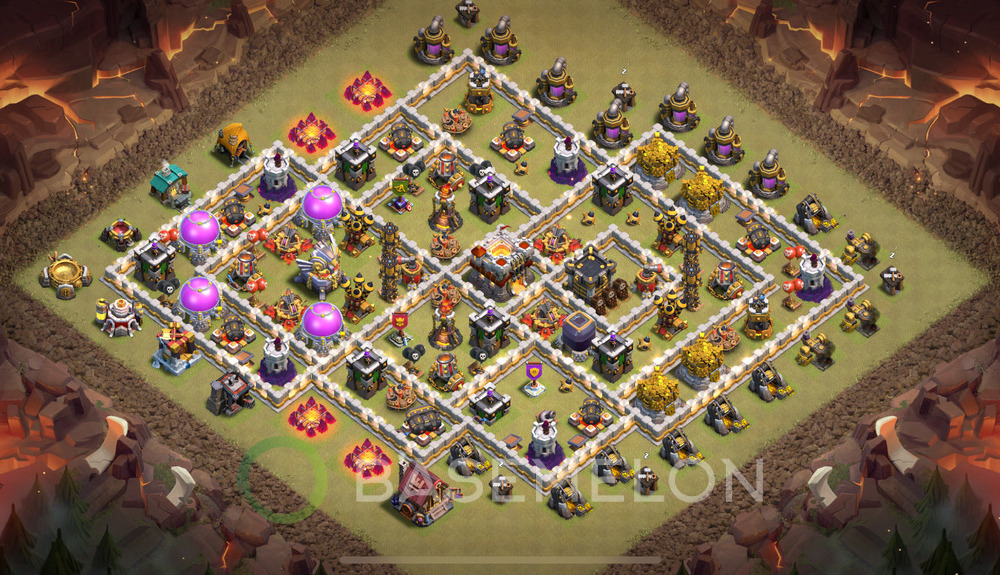 Town Hall Level 11 War Base Design 2025, Anti 2 Stars, Layout #1342